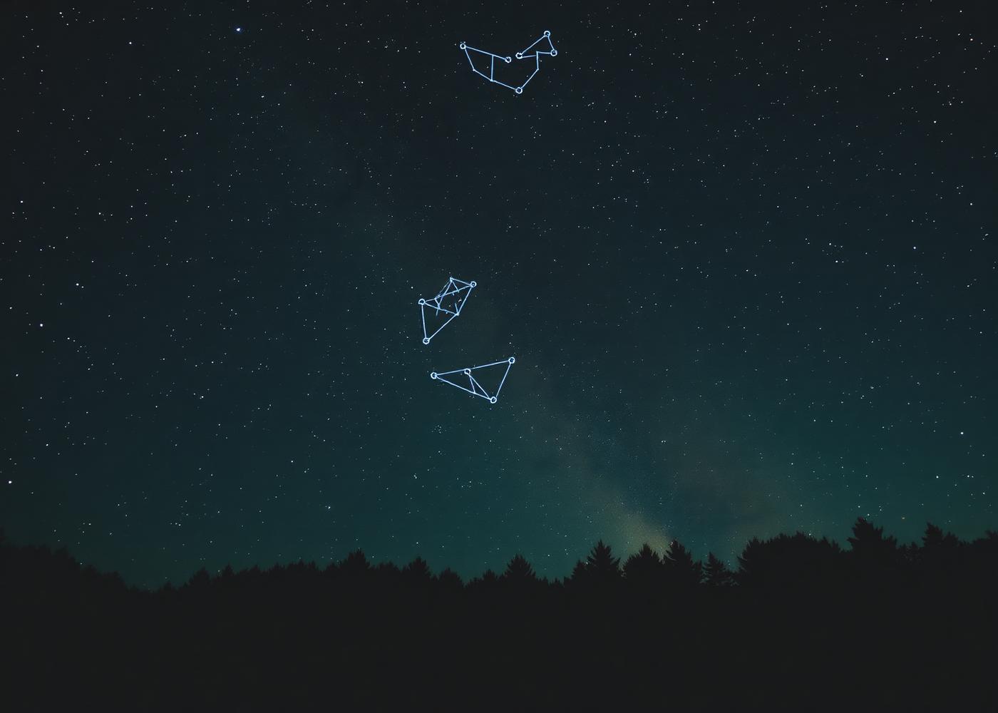 Starry sky with constellations